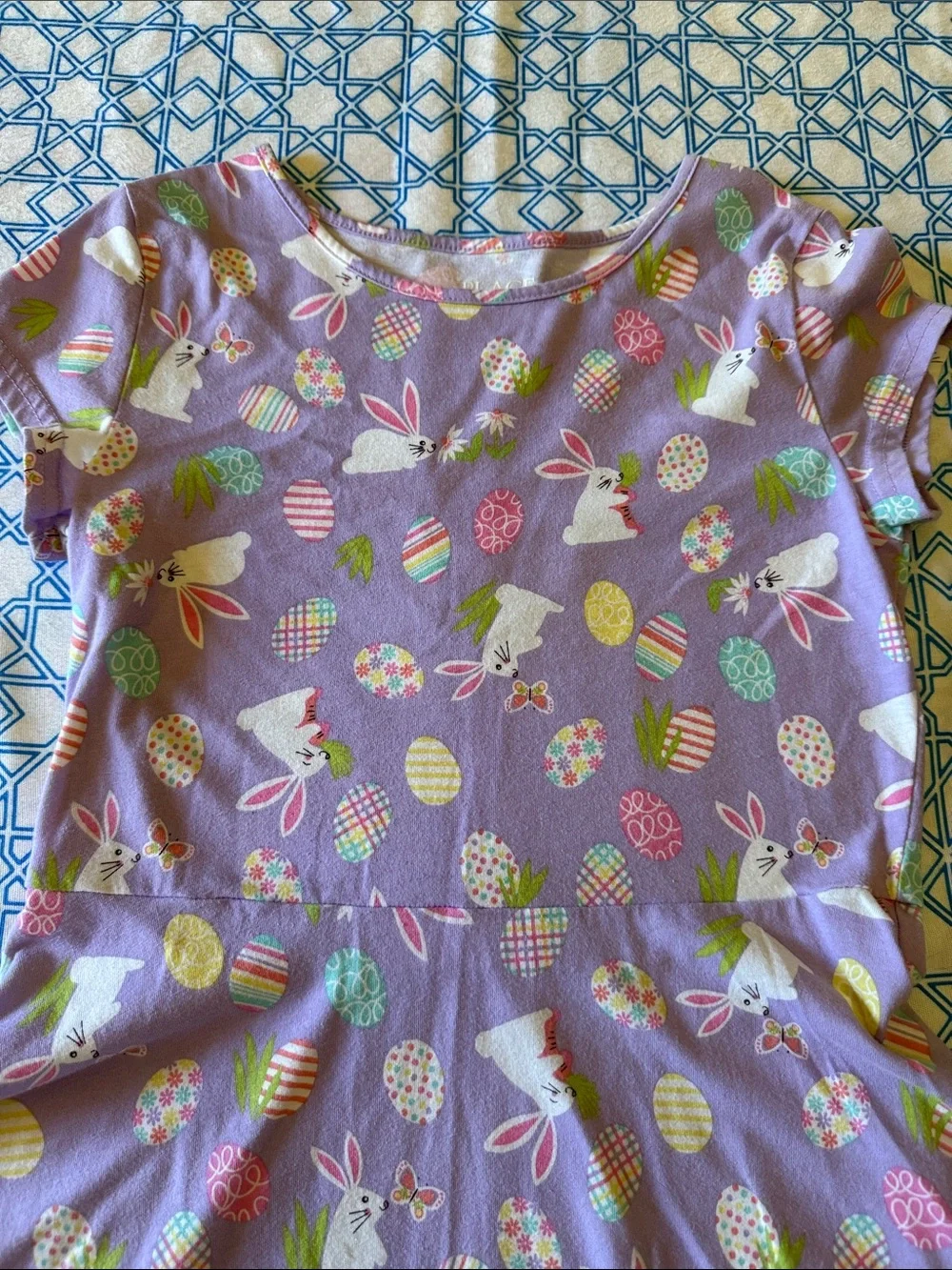 The Children’s Place Lavender Easter Bunny & Egg Spring Dress - Picture 2 of 11